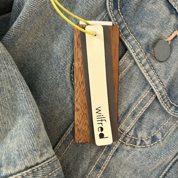 NWT Wilfred Cropped Denim Jacket - Picture 8 of 9